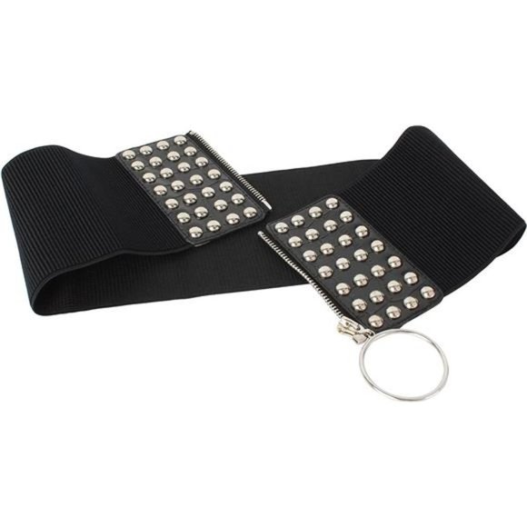 WOMEN'S rivets cinch waist belt, pattern - Picture 4 of 7